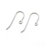 Crochets d'oreilles, argent 925 rhodié 9x22mm x 4pcs