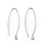 Sterling Silver 925 rhodium Ear wires x 2pcs