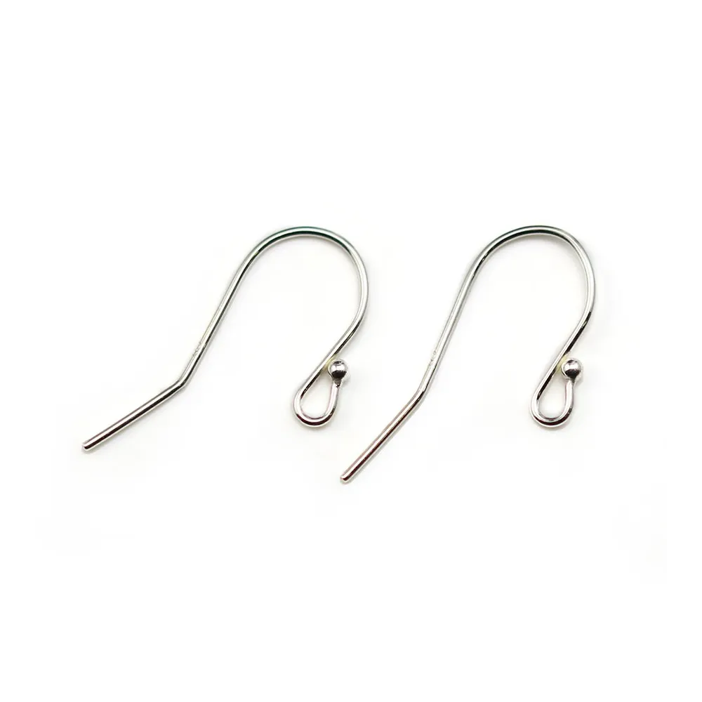 Earhook & ball Silver 925 Rhodium x 40 pcs