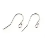 ARG 925 Rhodié Crochet d'oreille en Boule x 40 pcs