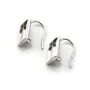 Crochet d'oreille, en argent 925, porte cabochon carré de 11mm x 2pcs