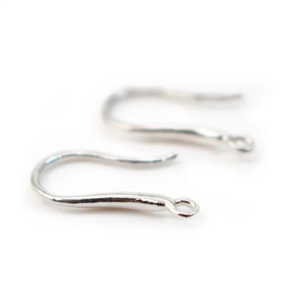 Crochets D'oreilles dos épais, Argent  925 x 2pcs