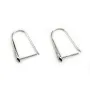 Crochets D'oreilles dos épais+ Oxyde de Zirconium Argent  925 x 2pcs