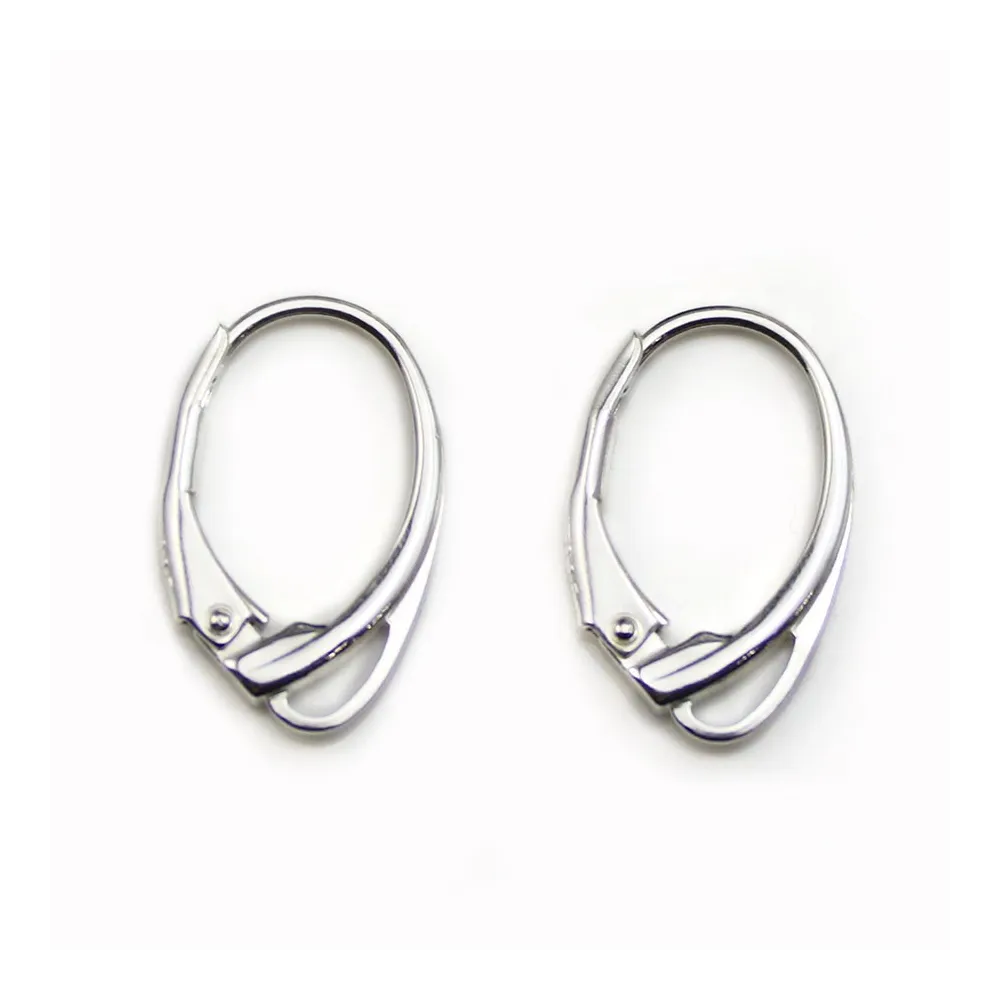 Dormeuses fantaisie , argent 925, 11x17mm x 2pcs