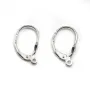 Dormeuse avec fleur de lys, Argent 925 17x19mm x 2pcs
