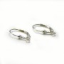 Leverbacks Lily flower, 925 Sterling Silver 17x9mm x 2pcs
