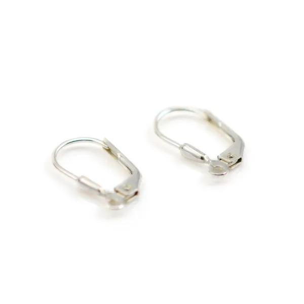 Leverbacks, 925 Sterling Silver, 15x9mm x 2pcs