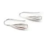 Crochet d'oreilles & attache pendentif ,argent 925 rhodié ,22mm x 2pcs