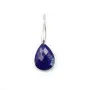 Earwires with attach pendant, 925 Streling silver rhodium,22mm x 2pcs