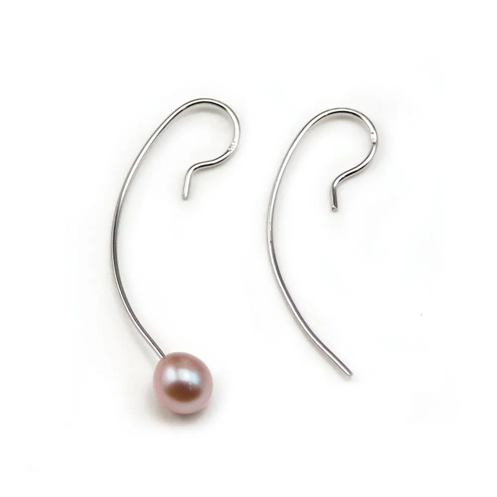 Crochets d'oreilles, Argent 925 Rhodié  48mm x 2pcs