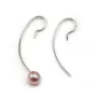 Crochets d'oreilles, Argent 925 Rhodié  48mm x 2pcs