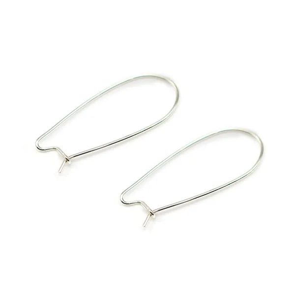 Dormeuse fil 10x20mm argent 925 x 6pcs