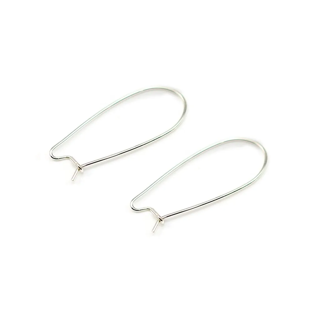 Dormeuse fil 10x20mm argent 925 x 6pcs