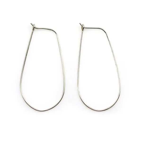 Dormeuse 20x40mm argent 925 x 2pcs