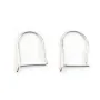 Crochets d'oreilles dos épais, Argent 925 rhodié x 2pcs 