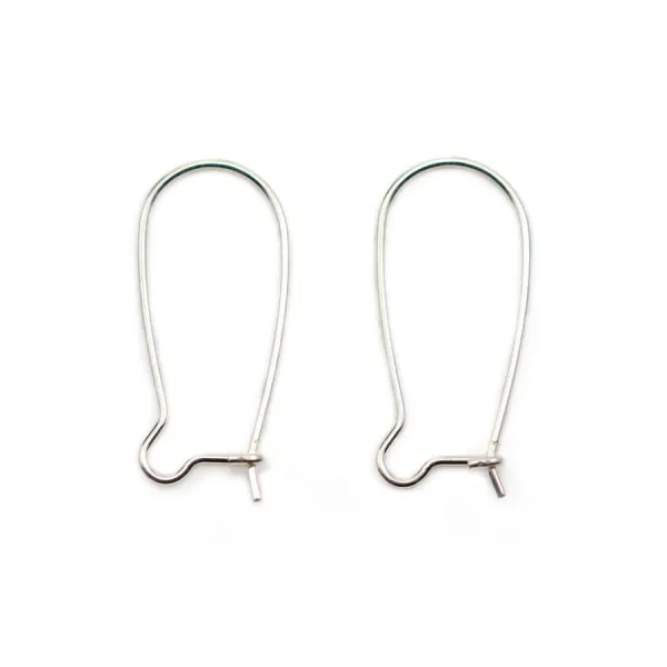 Clous d'oreilles avec zirconium, Argent 925 Rhodié ,4mm x 2pcs 