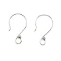 Crochet boucle D'oreille Argent  925 Rhodié grand S x 2pcs