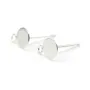 Clous d'oreilles à coller plat avec anneau argent  925 6mm x 2 st