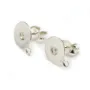 Clous d'oreilles plat avec anneau argent  925 10mm x 2 st