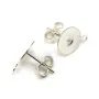 Clous d'oreilles plat avec anneau argent  925 10mm x 2pcs