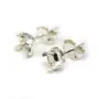 stud earrings holder cabochon 925 6.5mm x 2pcs