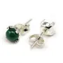 stud earrings holder cabochon 925 6.5mm x 2pcs
