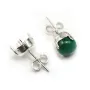 Stud earrings holder cabochon 925 8.5mm x 2pcs