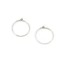 Créole ronde à décorer, en argent 925, de taille 15x0.7mm x 4pcs