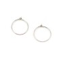 Round creole to decorate, in 925 silver, in size of 15 * 0.7mm x 4 pcs
