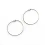 Créole ronde à décorer, en argent 925, de taille 32mm x 2pcs