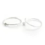 Créole ronde à décorer, en argent 925, de taille 32mm x 2pcs