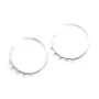 Créole ronde à décorer, en argent 925, de taille 44mm x 2pcs