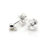 Ear clutches, 925 sterling silver and silicone 6mm x 6pcs