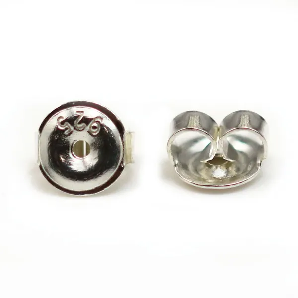 Argent  925 poussette 6.5mm x 4 pcs