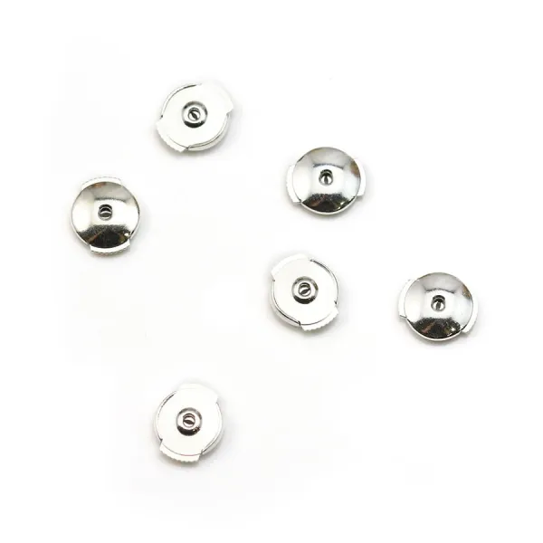 Poussoirs en argent 925, avec un système Alpa, mesurant 8mm x 2pcs