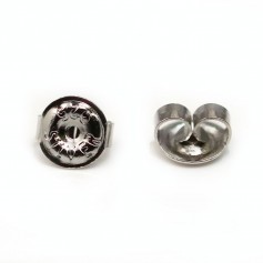 Ear clutches, 925 Sterling Silver  6.5mm x 4 pcs 