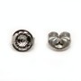 Ear clutches, 925 Sterling Silver  6.5mm x 4 pcs 