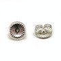Flower ear clutches, 925 Sterling Silver  9.5mm x 2pcs 
