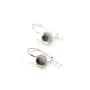 Crochet d'oreilles en argent 925, porte cabochon 6mm x 2pcs