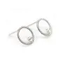 Ear stud with ring, in 925 sterling silver, 12mm x 2pcs