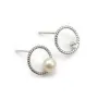 Clou d'oreille avec anneau, en argent 925 rhodié, 12mm x 2pcs