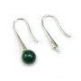 Sterling Silver 925 Rhodium  Earwires half-drilled  x 2pcs