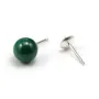Clous D'oreilles pour perles semi-percées, Argent 925 6mm  X4 pcs 