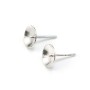 Earwires for half-drilled pearls, 925 Sterling Silver 8mm x 4 pcs