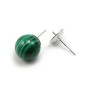 Earwires for half-drilled pearls, 925 Sterling Silver 8mm x 4 pcs