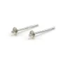 Ear clutches for half-drilled pearls, Sterling Silver 925  3mm  x 4 pcs 