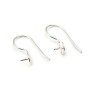 Crochets d'oreille en argent 925, avec coupelle, 21 * 9mm  x 2pcs