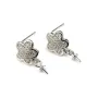 Argent 925  Rhodié treflet 8mm x 4pcs