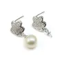 Argent 925  Rhodié treflet 8mm x 4pcs