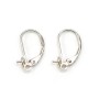 Leverbacks for half-drilled pearls, 925 Sterling Silver  8mm x 2pcs